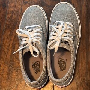 Vans Atwood Low Top Gray Canvas Skaterboarding Sneakers Shoes Mens Size 8